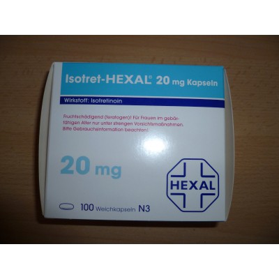 Фото препарата Изотретиноин ISOTRET 20 mg 100 капсул